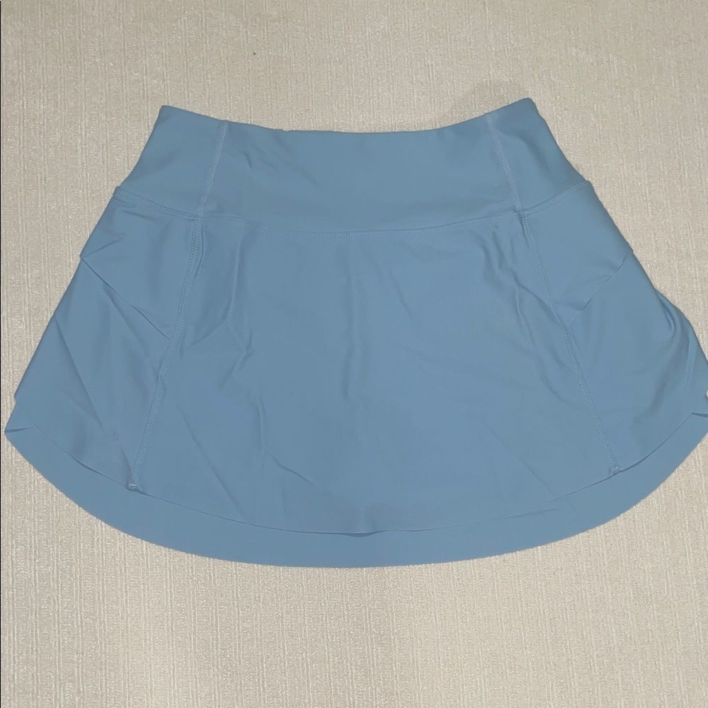 HALARA Sky Blue Circle Skirt with Built-In Shorts